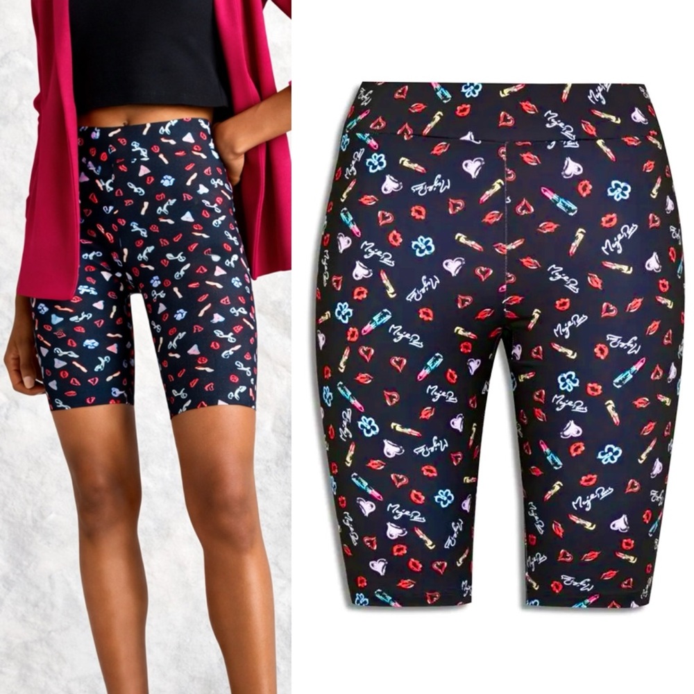 Maje Black Printed Bike Shorts